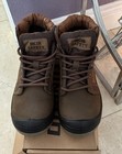 9kjb Safety Brown Lace-up Work Boots Size 9 Medium Width Oil Resistant