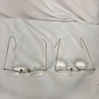 2 Antique Pair Wire Rimmed Glasses Spectacles Victorian Late 19th Early 20th Vtg