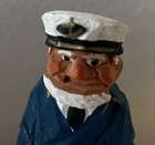 Vintage Hand-carved Wooden    old Salt    Sea Captain Sailor Nautical Small Figurine