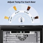92 152 163l Beer Kegerator Draft Beer Dispenser Keg Refrigerator Dual single Tap