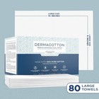 Dermacotton 100  Pure Cotton Face Towels     240 Count Large Disposable Wash Cloth