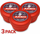 New Arko Luxury Shaving Soap Bowl     3 Pack   Traditional Turkish Barber 150gm