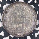 1917-c Newfoundland 50 Cents Lot c9246 Silver  Nice 