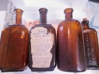 Antique Rexall Beef  Wine And Iron Tonic Bottle With Partial Label 