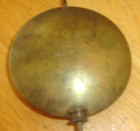 Antique Wall Clock Pendulum With Solid Brass Bob - 8-9 16  High   12 Ounces
