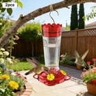 Hummingbird Feeder For Outdoor Hanging  2-pack Hummingbird Feeders