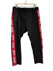 Diesel X Coca-cola Men   s L Jogger Track Pants Black red Logo Stripe Zip Pockets