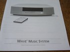 Bose Wave Music System Owners Guide User Manual Original Instruction Booklet