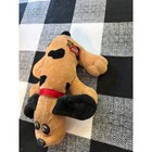 Vintage 1986 Tonka Pound Puppies Tan Black Spot Plush Dog Red Collar 80s Toy
