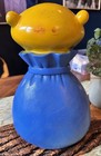 Vintage 1971 Play Pal Plastics Money Bag Coin Bank Cartoon Face Large Piggy Bank