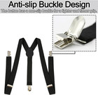 Elastic Adjustable Heavy Duty Suspenders Y Shaped Braces With Strong Clips For T