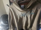 Nike Dri-fit Women s S Beige Pullover Hoodie Fleece Polyester Embroidered