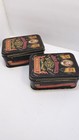 2 Jack Daniels Old No 7 Tennessee Whiskey Tin Storage Box Hinged Collectors Item
