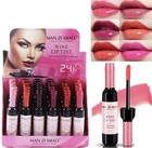 Man Zi Miao Lip Tint Gloss Liquid Set - Hot Red  Amaranth Red  Fuchsia  Pink  O   