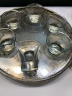 Vintage Traveling Communion Set Org Case Purple Lining Glass Cups