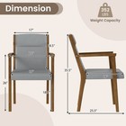 2pcs Mid-century Modern Dining Chairs Upholstered Wooden Accent Chairs