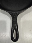 Vintage Cast Iron Skillet Gate Marked  7 Handle Double Spout 9 75 d X 2 25 deep
