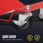 Car Dolly Set Of 4 Heavy Duty Wheel Dolly 6000lbs Capacity Steel Red