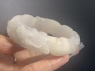 Natural Mongolian Jade Bangle Sculpture  Sheteicui Jade hand-carved