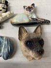  x8 -vtg Cat Kitten Fridge Magnets 3d Felix Siamese Long Haired Christmas Lot