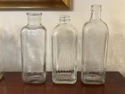 Lot 11 Antique Apothecary Medicine Square Embalming Fluid Bottles 5-8 5 Inch