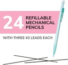 Bic Xtra-smooth Pastel Mechanical Pencils With Erasers  Medium Point  0 7mm   24