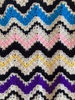 New Handmade Crocheted Afghan Blanket Throw Approx 58   x41     Zigzag