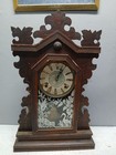 Antique Gilbert Wooden Shelf mantel Clock -  owl  - Made In Connecticut Parts