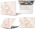 Classic Marble Flower Rubberized Hard Case Kb Cover For 2026 New Macbook Pro Air