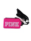 Victorias Secret Pink Lanyard Keychain Id Badge Card Holder Wallet Hot Pink