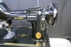 Vintage Singer Featherweight 221 Sewing Machine W  Case Dated 1949