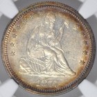 1877-s Seated Liberty Quarter Ngc Au53 Nice Rim Toning