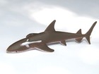 Realistic Beautiful Detail Hand Painted Lemon Shark Sea Life 3  Pvc Toy Figure