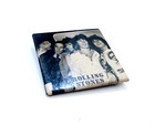 Vintage 80 s Rolling Stones  rude Boy  Black   White Band Pic Square Pin Button