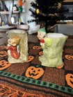 Vintage Acme China Norcrest Japan Pixie Elf Enchanted Tree Planters Whimsical