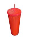 2019 Starbucks Holiday Neon Pink Studded Venti Tumbler  cup Cold Drink New