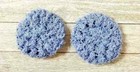 Crochet Handmade Kitchen Scrubbies Reusable Dish Cotton 3 Inch Blue Jean 2pc Set