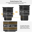 Alstar 1 25 Inch Telescope Eyepiece- 58 Degree 8mm Planetary Eyepiece For Tel   