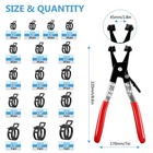 131pcs 6-25mm Spring Band Hose Clamp Assortment With Swivel Pliers Clamp Pliers