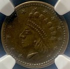 1861-1865 Civil War Token Ngc Graded Au 55    our Army    Genuine Authentic Copper