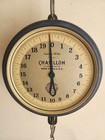 Working Complete Vintage 1931 Chatillon Hanging 40 Lb  Store Scale  Blue Euc