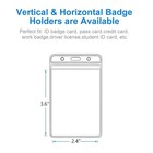 5 Pcs Thick Id Card Name Badge Holder Heavy Duty Waterproof Clear Plastic Pvc   