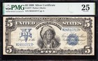 Very Nice Bold   Crisp Vf  1899  5  indian Chief  Silver Certificate Pmg 25  717