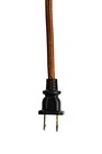8 Ft Brown Rayon Cloth Covered Electric Lamp Cord W  End Plug  Diy Lamp Repair 