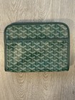 Goyard Goyardine Canvas Zip Pouch Organizer Brown Black Green Luxury Travel Case