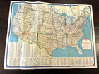 Vtg 1950 s   Conoco Road Map  Continental Oil Co  United States-damage On Folds