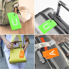 Initial Luggage Tags  8 Pcs Silicone Suitcase Tag Identifier Id Card Holder U   