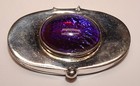 Sterling Silver Large Dragon s Breath Glass Pill Trinket Box