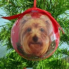 3 Yorkshire Terrier Dog Christmas Tree Ornaments Yorkie Dog Ornament Xmas Gift