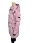 Dkny Light Pink Puffer Long Coat Jacket Parka Hooded Women 0f Warmth Large L